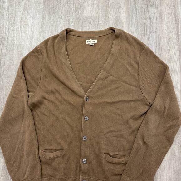Vintage St John's Bay Cardigan Sweater Men's Extra Large Brown Knit Preppy 90s - Picture 2 of 6